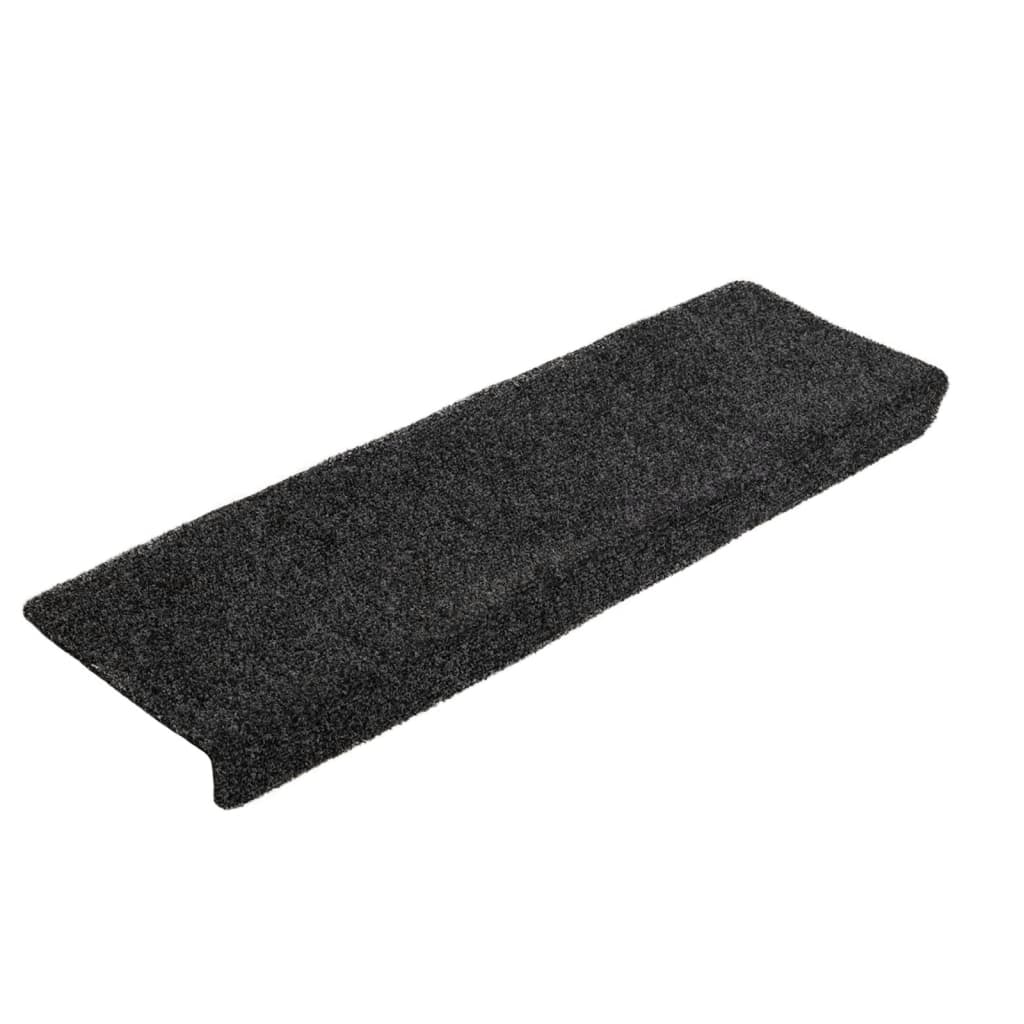 Stair Mats Self-adhesive 5 pcs 65x21x4 cm Dark Grey Rectangular Edge