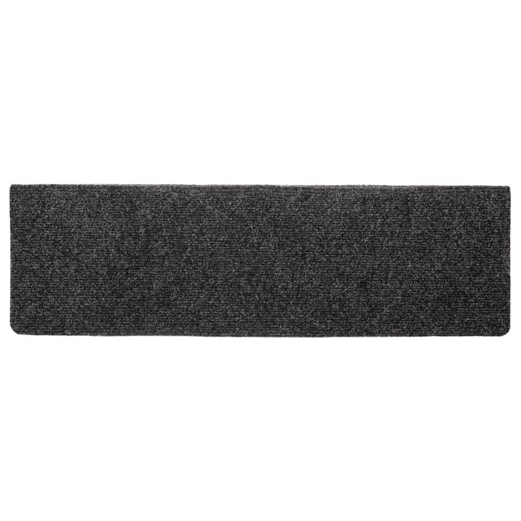 Stair Mats Self-adhesive 5 pcs 65x21x4 cm Dark Grey Rectangular Edge