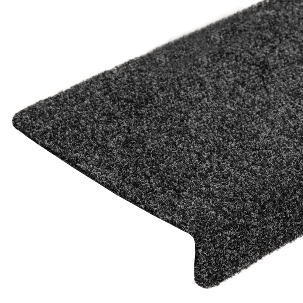 Stair Mats Self-adhesive 5 pcs 65x21x4 cm Dark Grey Rectangular Edge