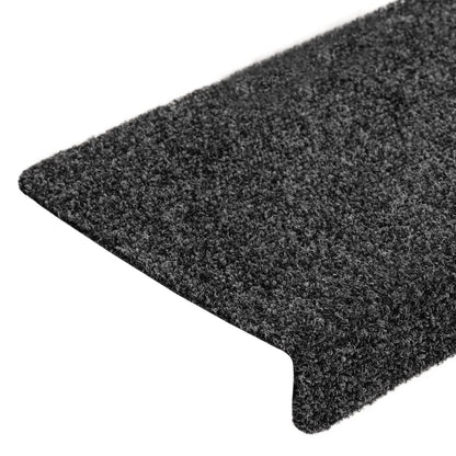 Stair Mats Self-adhesive 5 pcs 65x21x4 cm Dark Grey Rectangular Edge