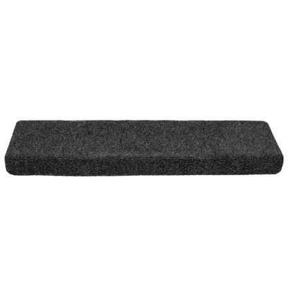 Stair Mats Self-adhesive 10 pcs 65x21x4 cm Dark Grey Rectangular Edge