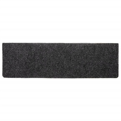Stair Mats Self-adhesive 10 pcs 65x21x4 cm Dark Grey Rectangular Edge