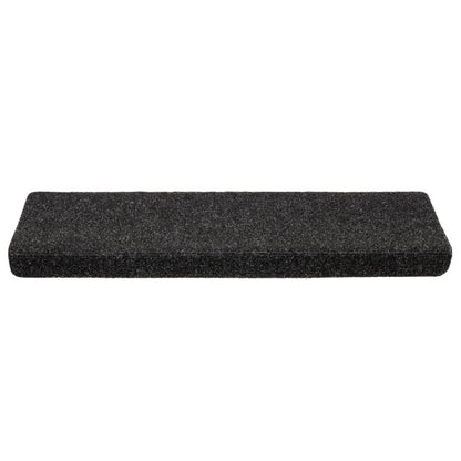 Stair Mats Self-adhesive 10 pcs 65x21x4 cm Black Rectangular Edge