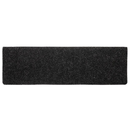 Stair Mats Self-adhesive 10 pcs 65x21x4 cm Black Rectangular Edge