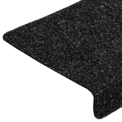 Stair Mats Self-adhesive 10 pcs 65x21x4 cm Black Rectangular Edge