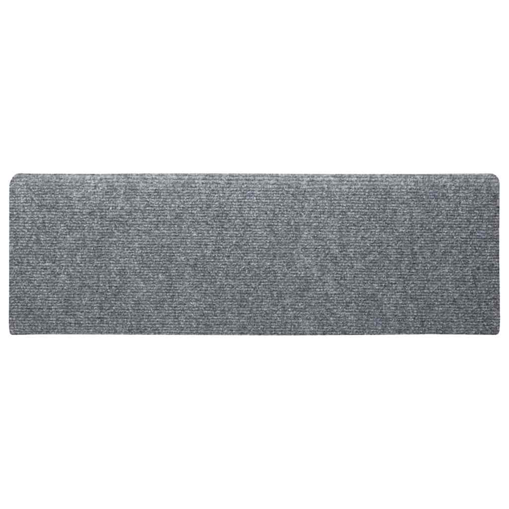 Stair Mats Self-adhesive 5 pcs 65x21x4 cm Light Grey Rectangular Edge