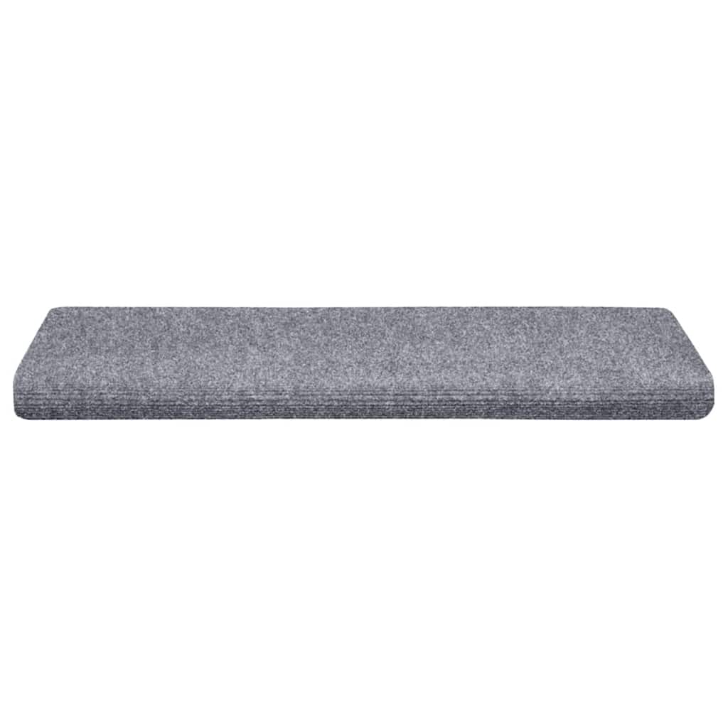 Stair Mats Self-adhesive 10 pcs 65x21x4 cm Light Grey Rectangular Edge