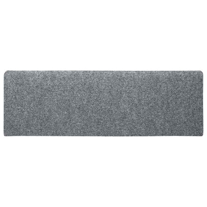 Stair Mats Self-adhesive 10 pcs 65x21x4 cm Light Grey Rectangular Edge