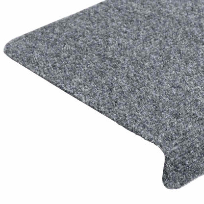 Stair Mats Self-adhesive 10 pcs 65x21x4 cm Light Grey Rectangular Edge