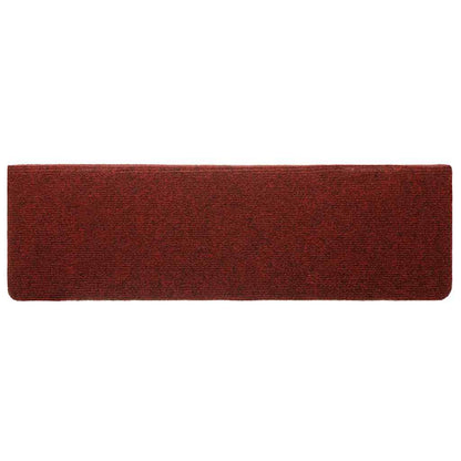 Stair Mats Self-adhesive 5 pcs 65x21x4 cm Bordeaux Red Rectangular Edge