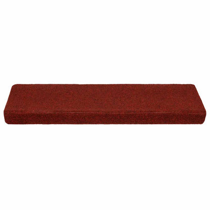 Stair Mats Self-adhesive 10 pcs 65x21x4 cm Bordeaux Red Rectangular Edge