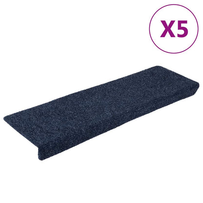 Stair Mats Self-adhesive 5 pcs 65x21x4 cm Anthracite Rectangular Edge