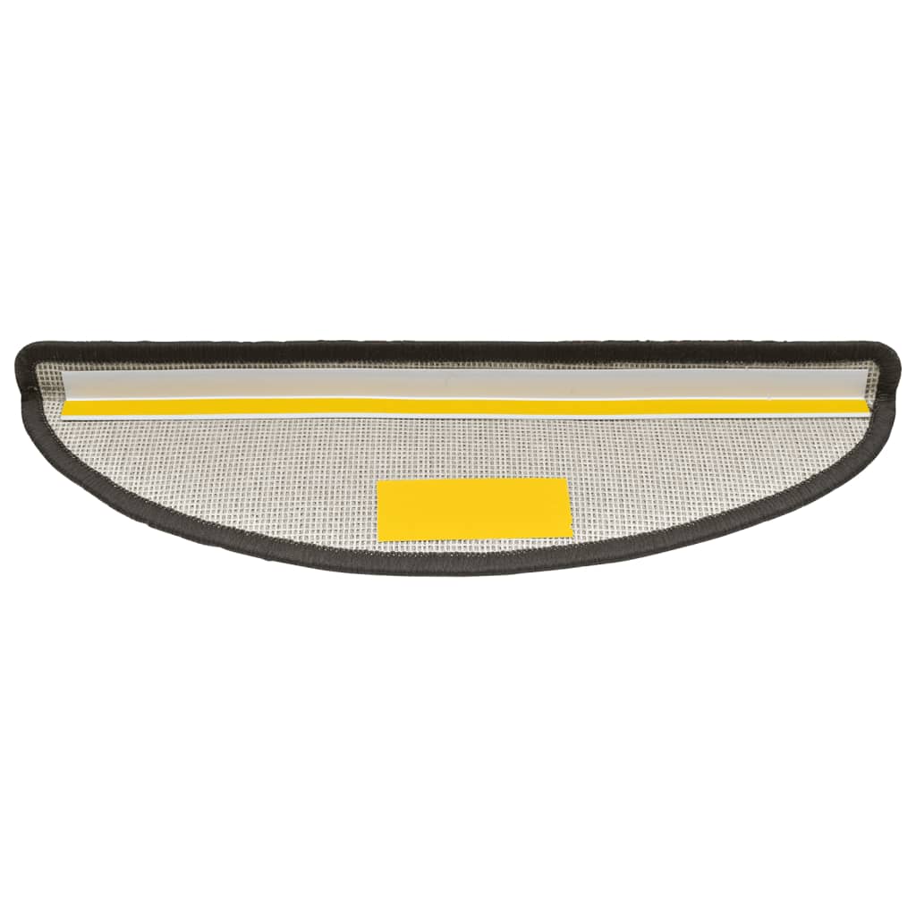 Stair Mats 10 pcs 56x17x3 cm Dark Grey Half Round