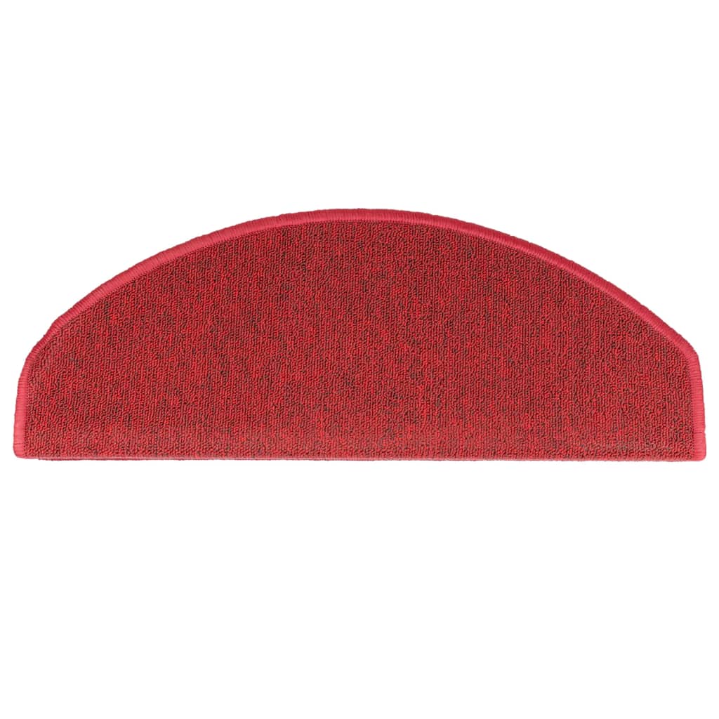 Stair Mats 10 pcs 65x24x4 cm Red Half Round Large