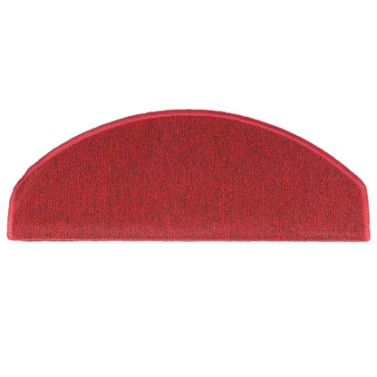 Stair Mats 10 pcs 65x24x4 cm Red Half Round Large