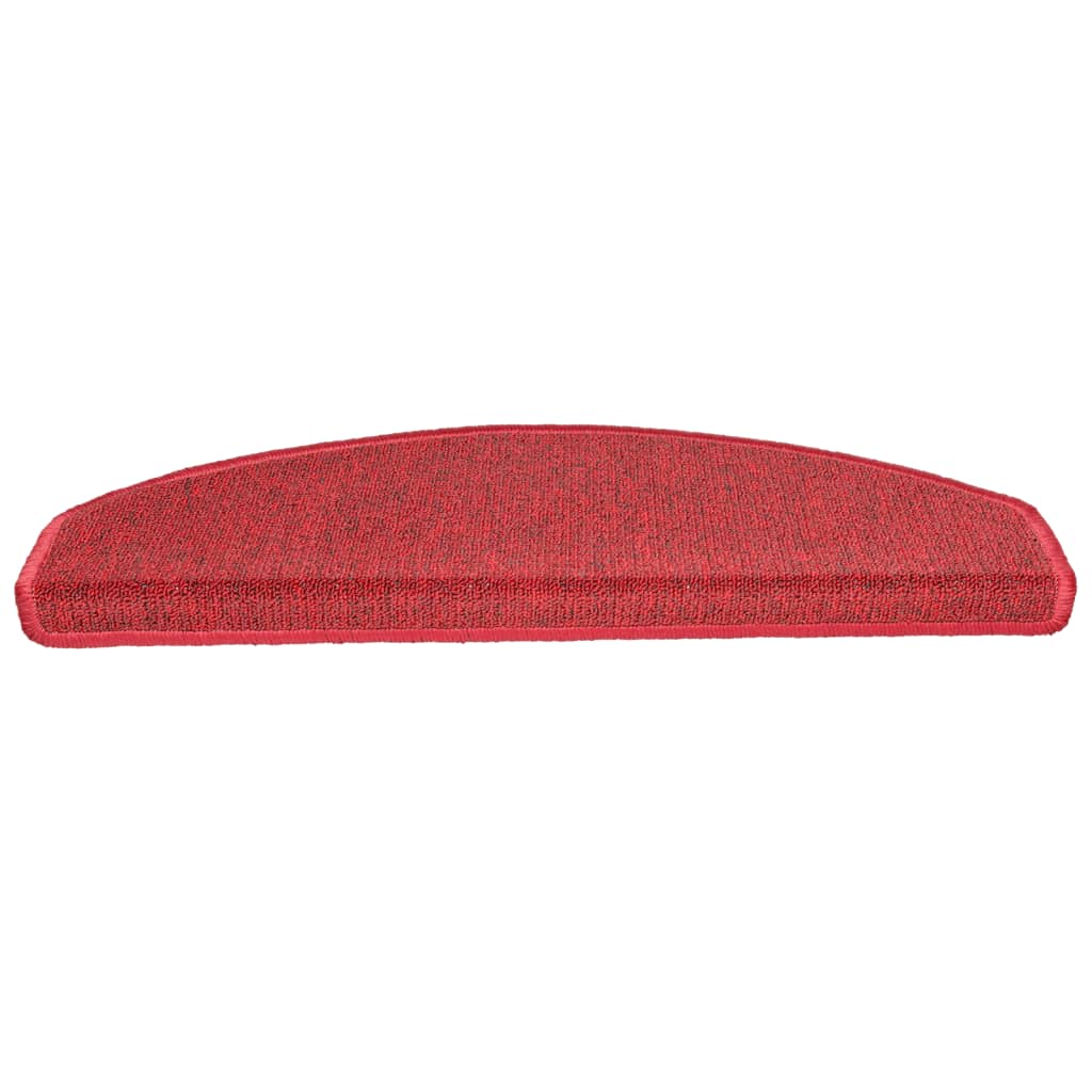 Stair Mats 10 pcs 65x24x4 cm Red Half Round Large
