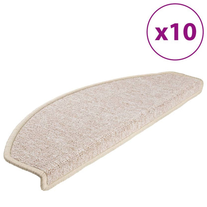 Stair Mats 10 pcs 65x24x4 cm Taupe Half Round Large