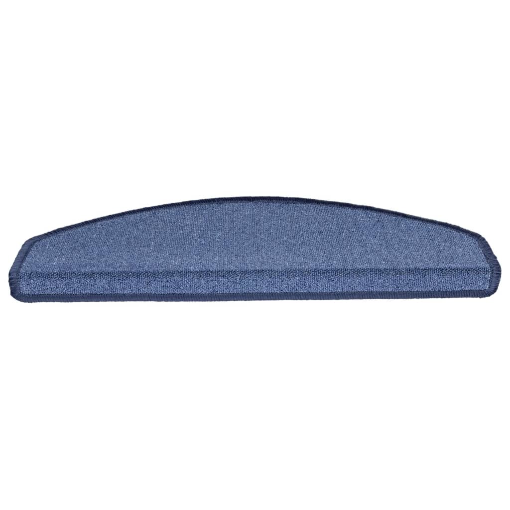 Stair Mats 10 pcs 65x24x4 cm Blue Half Round Large