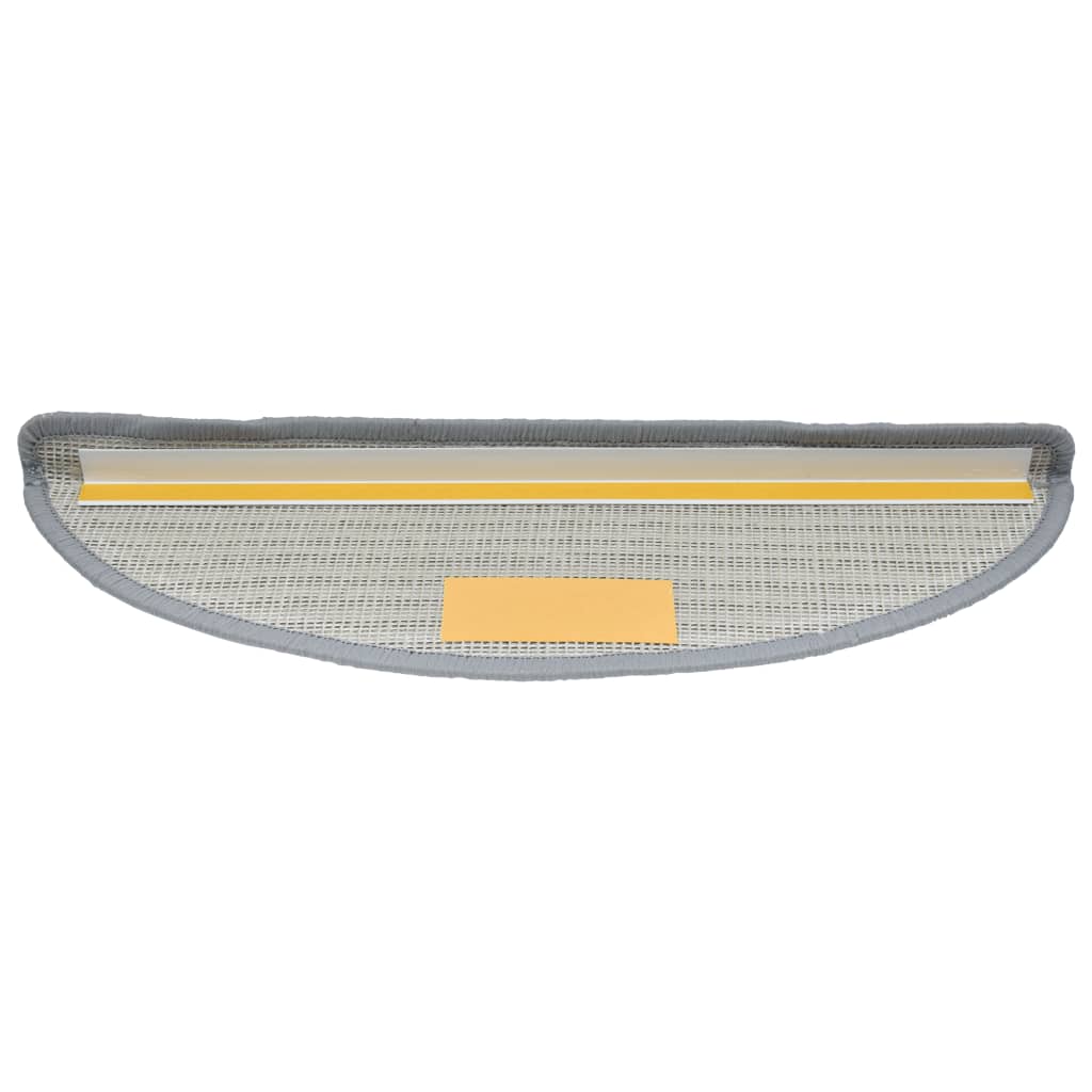 Stair Mats 10 pcs 56x17x3 cm Grey Half Round