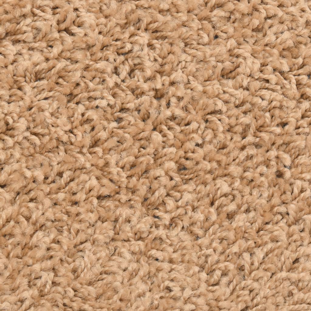 Stair Mats 10 pcs 56x17x3 cm Beige Half Round