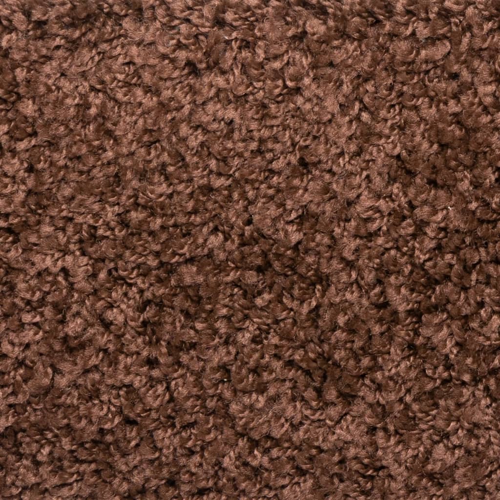 Stair Mats 10 pcs 56x17x3 cm Brown Half Round