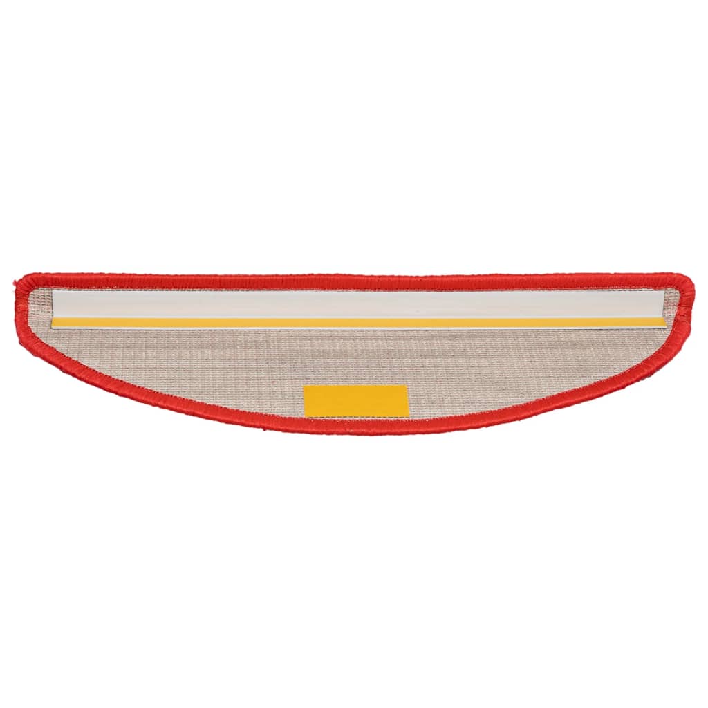 Stair Mats 10 pcs 56x17x3 cm Red Half Round