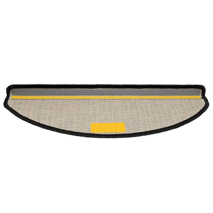 Stair Mats 10 pcs 65x21x4 cm Black Half Round Large