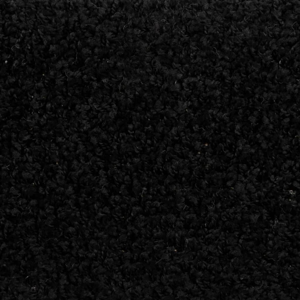 Stair Mats 10 pcs 65x21x4 cm Black Half Round Large