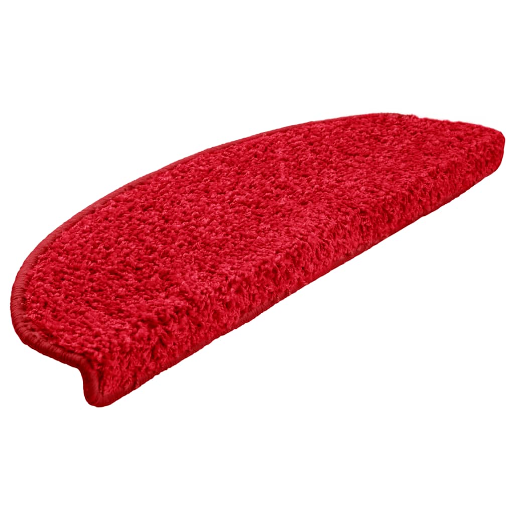 Stair Mats 10 pcs 65x21x4 cm Red Half Round Large