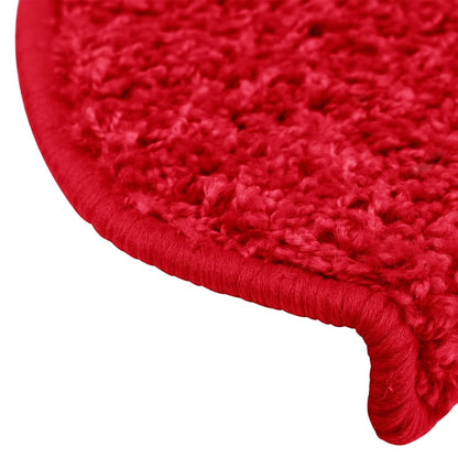 Stair Mats 10 pcs 65x21x4 cm Red Half Round Large