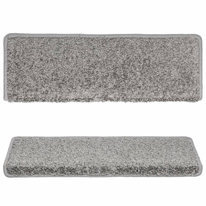 Stair Mats 10 pcs 65x21x4 cm Grey Rectangular Edge