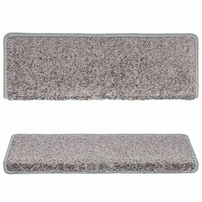Stair Mats 10 pcs 65x21x4 cm Grey Rectangular Edge