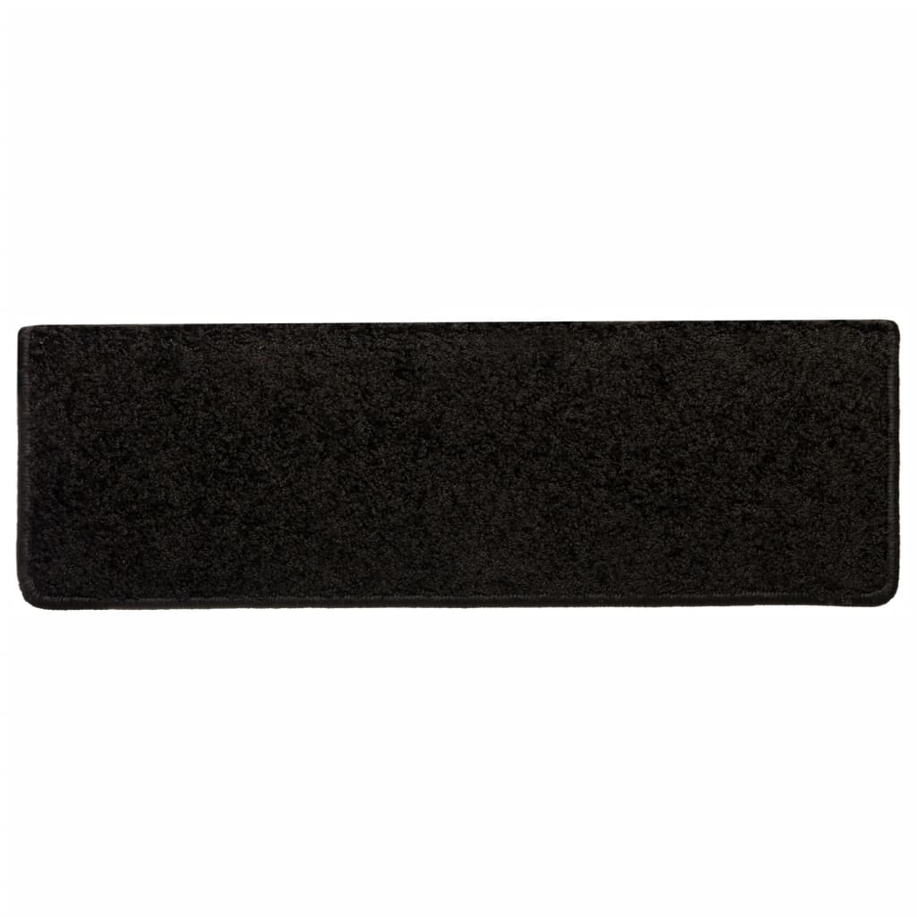 Stair Mats 10 pcs 65x21x4 cm Black Rectangular Edge