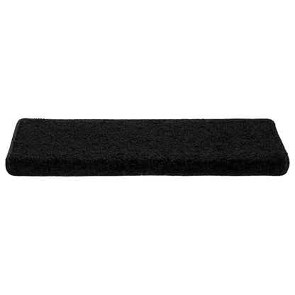 Stair Mats 10 pcs 65x21x4 cm Black Rectangular Edge