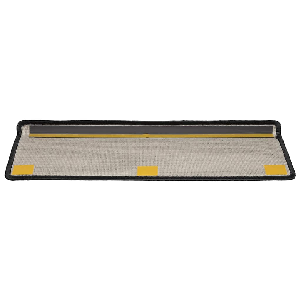 Stair Mats 10 pcs 65x21x4 cm Black Rectangular Edge