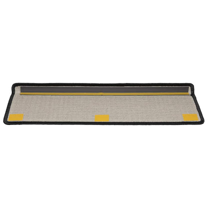 Stair Mats 10 pcs 65x21x4 cm Black Rectangular Edge