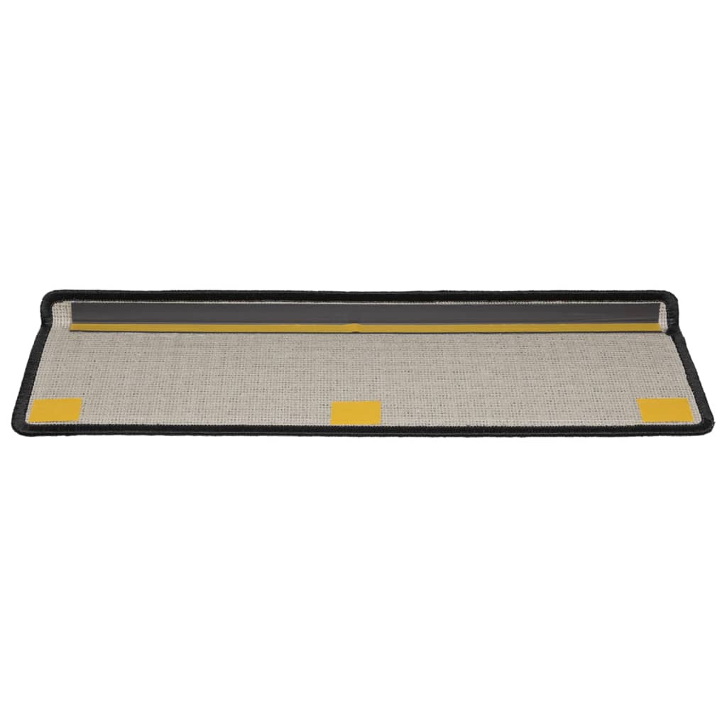 Stair Mats 10 pcs 65x21x4 cm Black Rectangular Edge