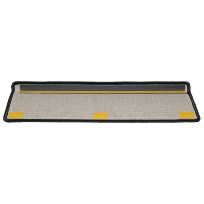 Stair Mats 10 pcs 65x21x4 cm Black Rectangular Edge