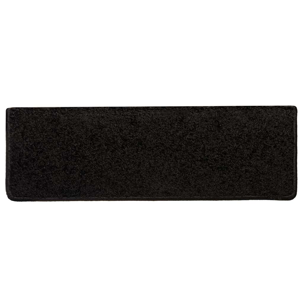 Stair Mats 10 pcs 65x21x4 cm Black Rectangular Edge