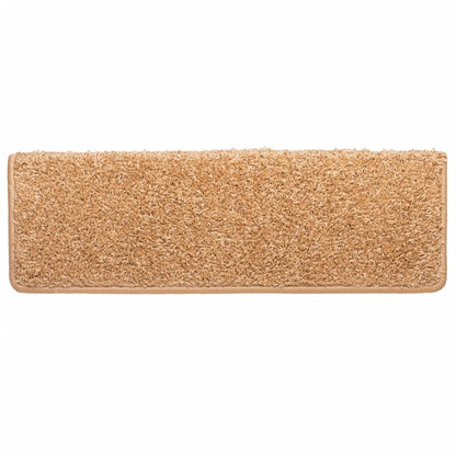 Stair Mats 10 pcs 65x21x4 cm Beige Rectangular Edge