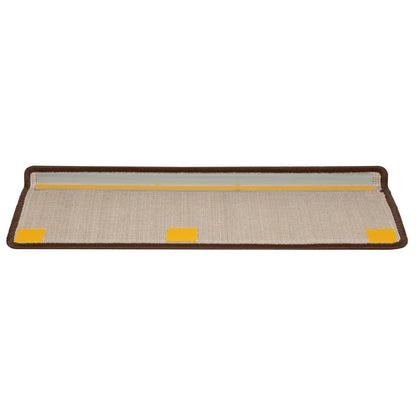 Stair Mats 10 pcs 65x21x4 cm Brown Rectangular Edge