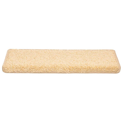 Stair Mats 10 pcs 65x21x4 cm Cream Rectangular Edge