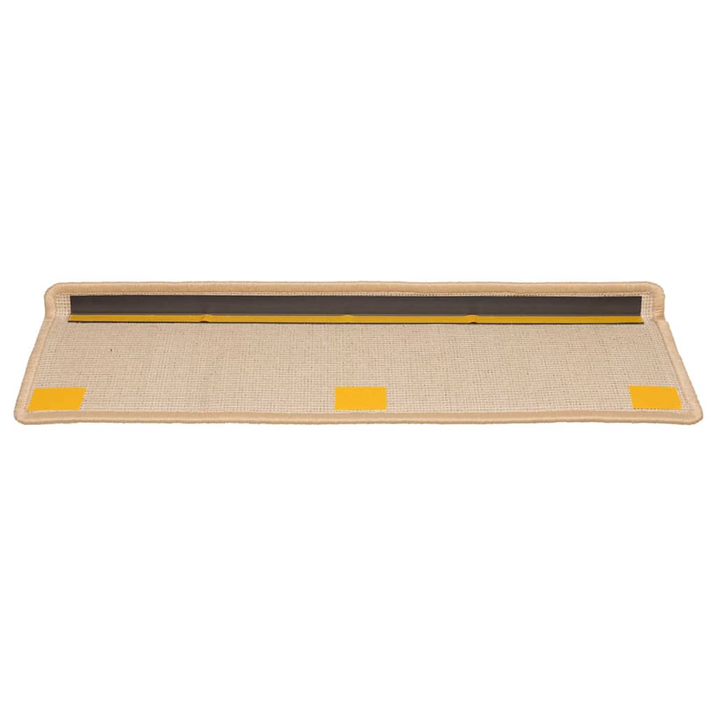 Stair Mats 10 pcs 65x21x4 cm Cream Rectangular Edge