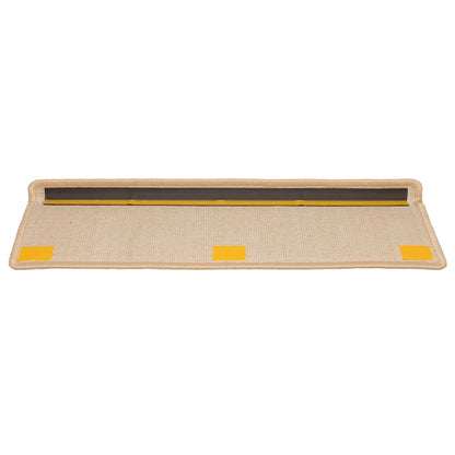 Stair Mats 10 pcs 65x21x4 cm Cream Rectangular Edge