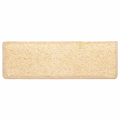 Stair Mats 10 pcs 65x21x4 cm Cream Rectangular Edge