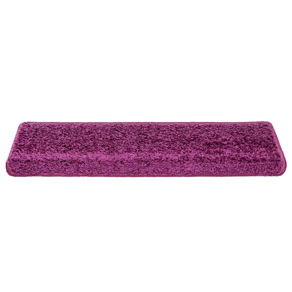 Stair Mats 10 pcs 65x21x4 cm Violet Rectangular Edge