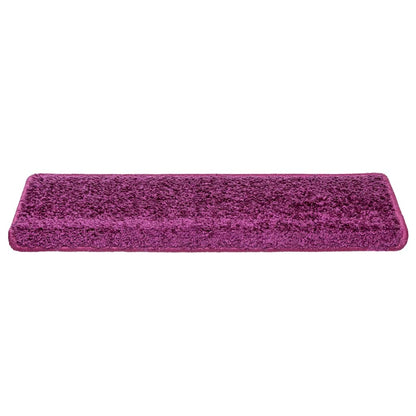 Stair Mats 10 pcs 65x21x4 cm Violet Rectangular Edge