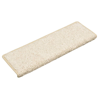 Stair Mats 10 pcs 65x21x4 cm White Rectangular Edge
