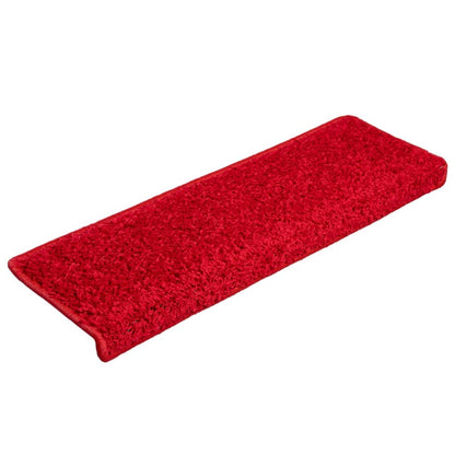 Stair Mats 10 pcs 65x21x4 cm Red Rectangular Edge
