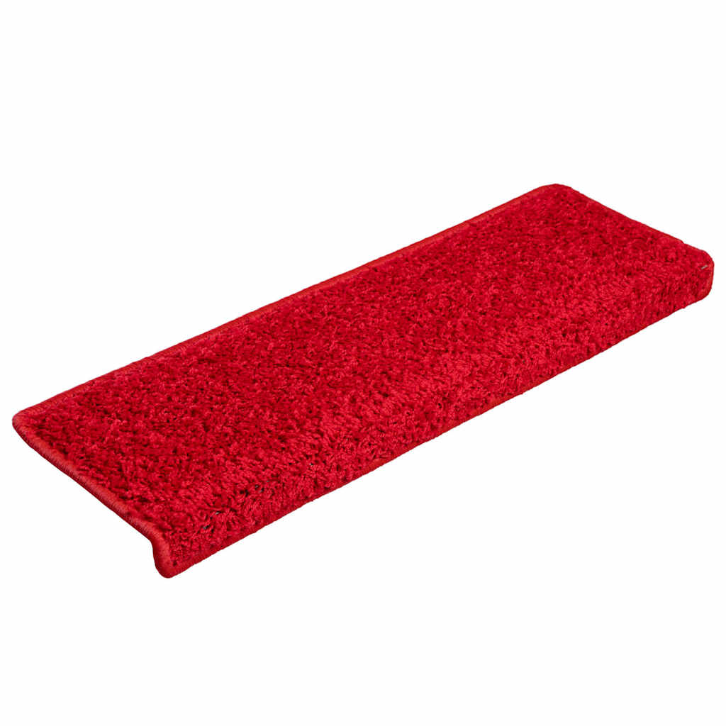 Stair Mats 10 pcs 65x21x4 cm Red Rectangular Edge